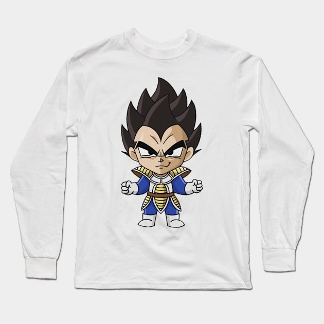 Dragon Ball: Vegeta Cartoon Long Sleeve T-Shirt by JustDessert